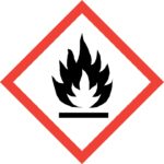 GHS symbol for flammable.