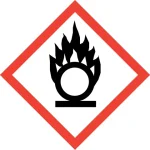 GHS03 icon showing a flame above a circle.