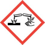GHS symbol for corrosive.