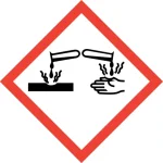 GHS symbol for corrosive.