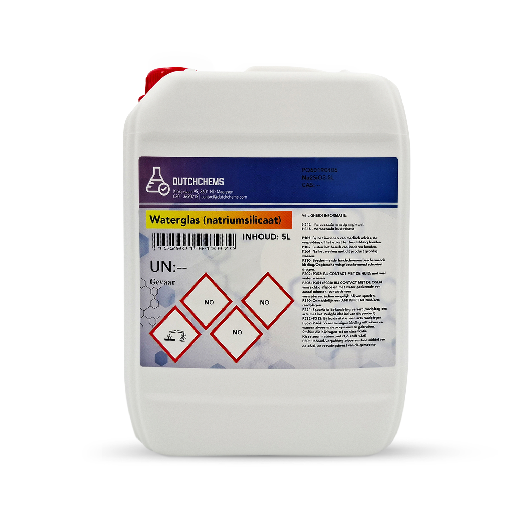 Jerrycan DutchChems waterglas natriumsilicaat 5 liter