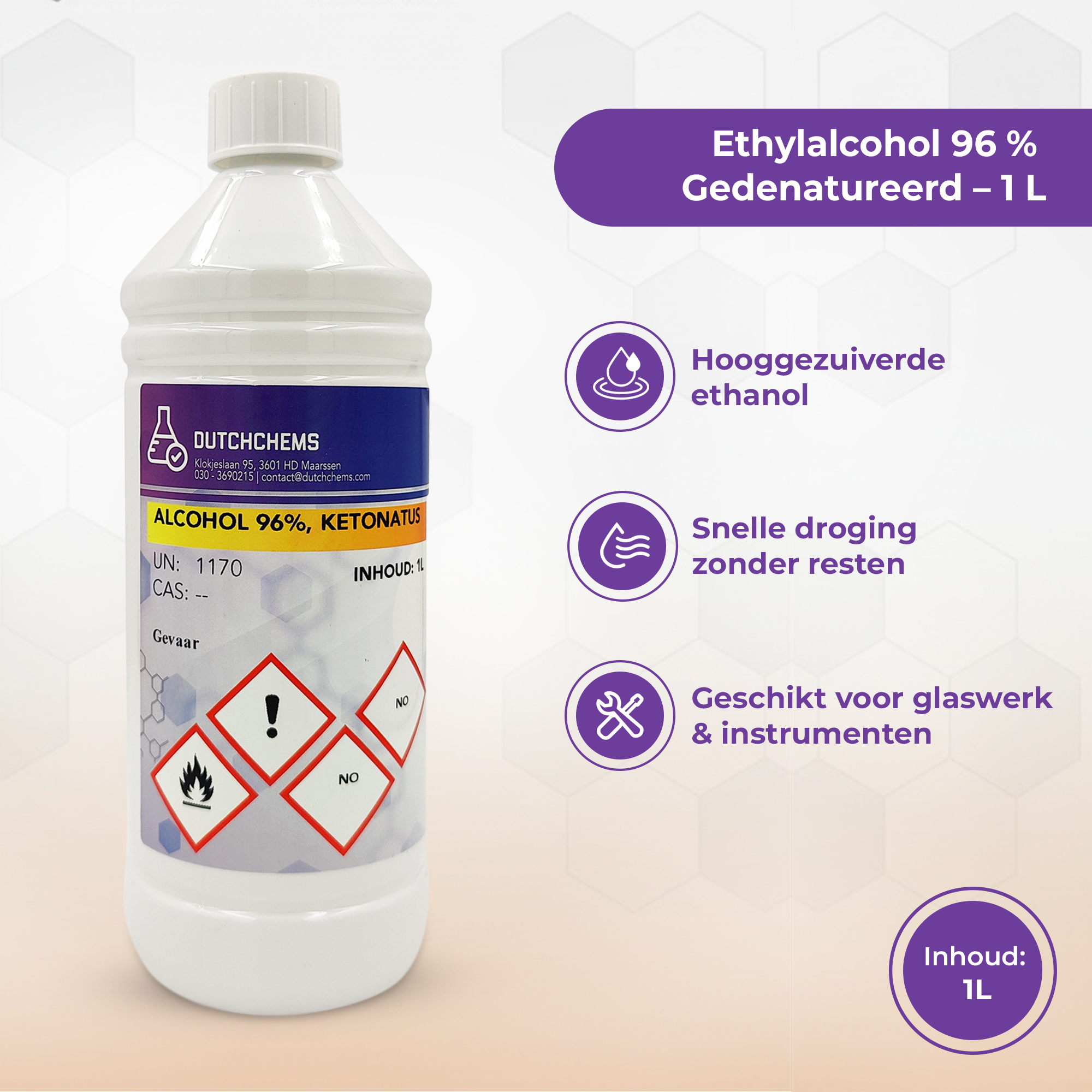 Informatie over ethanol 96% ethylalcohol