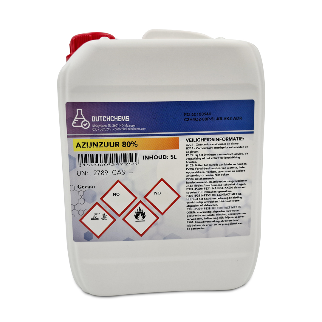 Jerrycan azijnzuur 80% (5L)