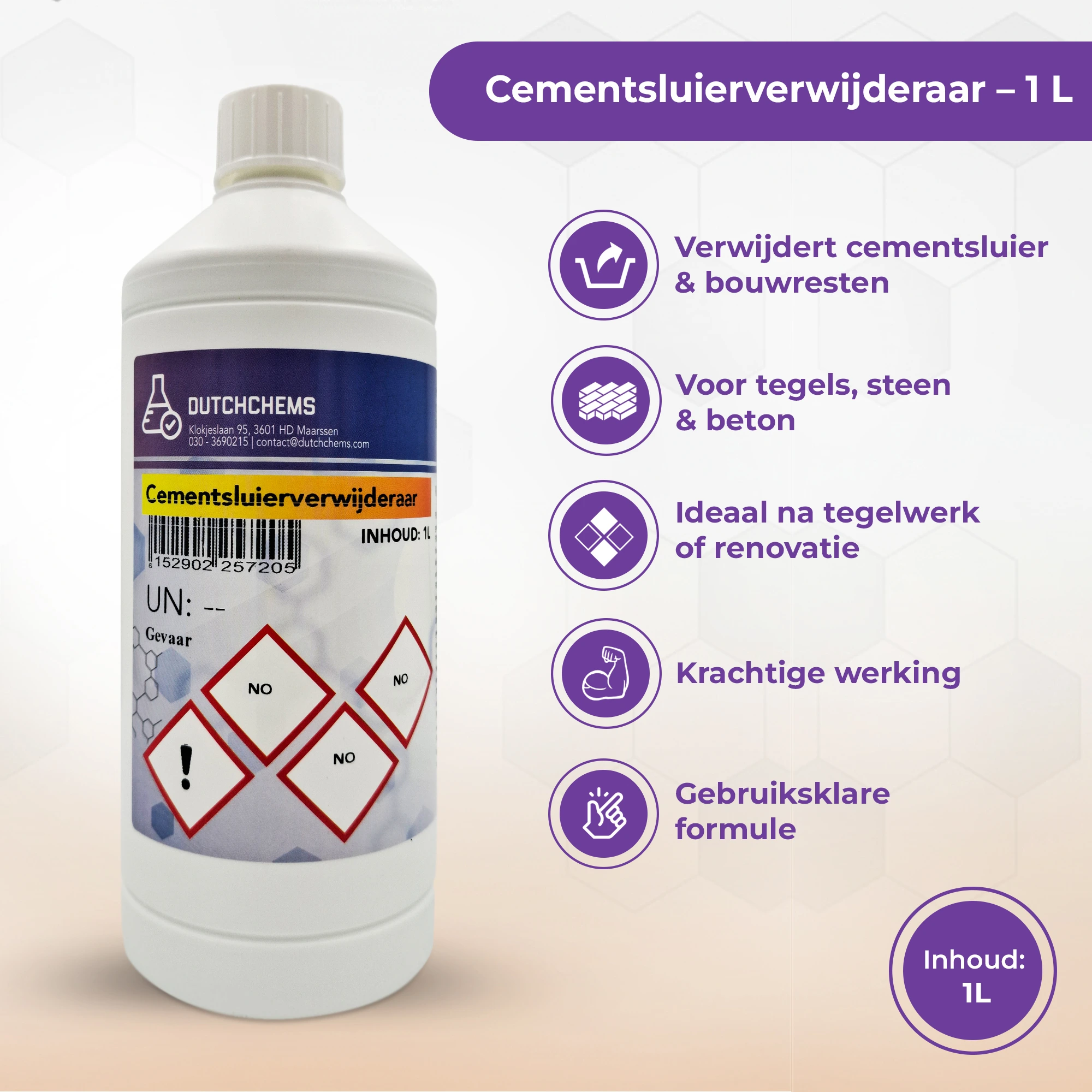 Oppervlakteherstel cementverwijderaar