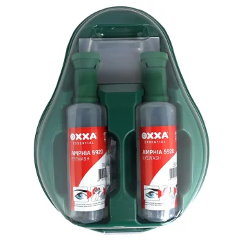OXXA Bravis 5930 wandhouder met 2 oogspoelflessen van 500 ml en spiegeltje
