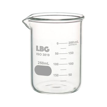 Laag bekerglas met dubbele schaal voor intensief gebruik, LBG