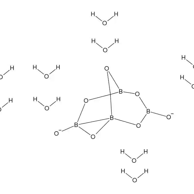 Molecuulstructuur van Borax