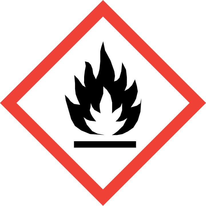 GHS-Symbol für entzündbar.