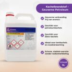 Infographic met voordelen van 5L geurarme kachelbrandstof