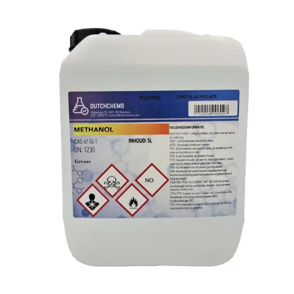 Jerrycan met 5 liter methanol